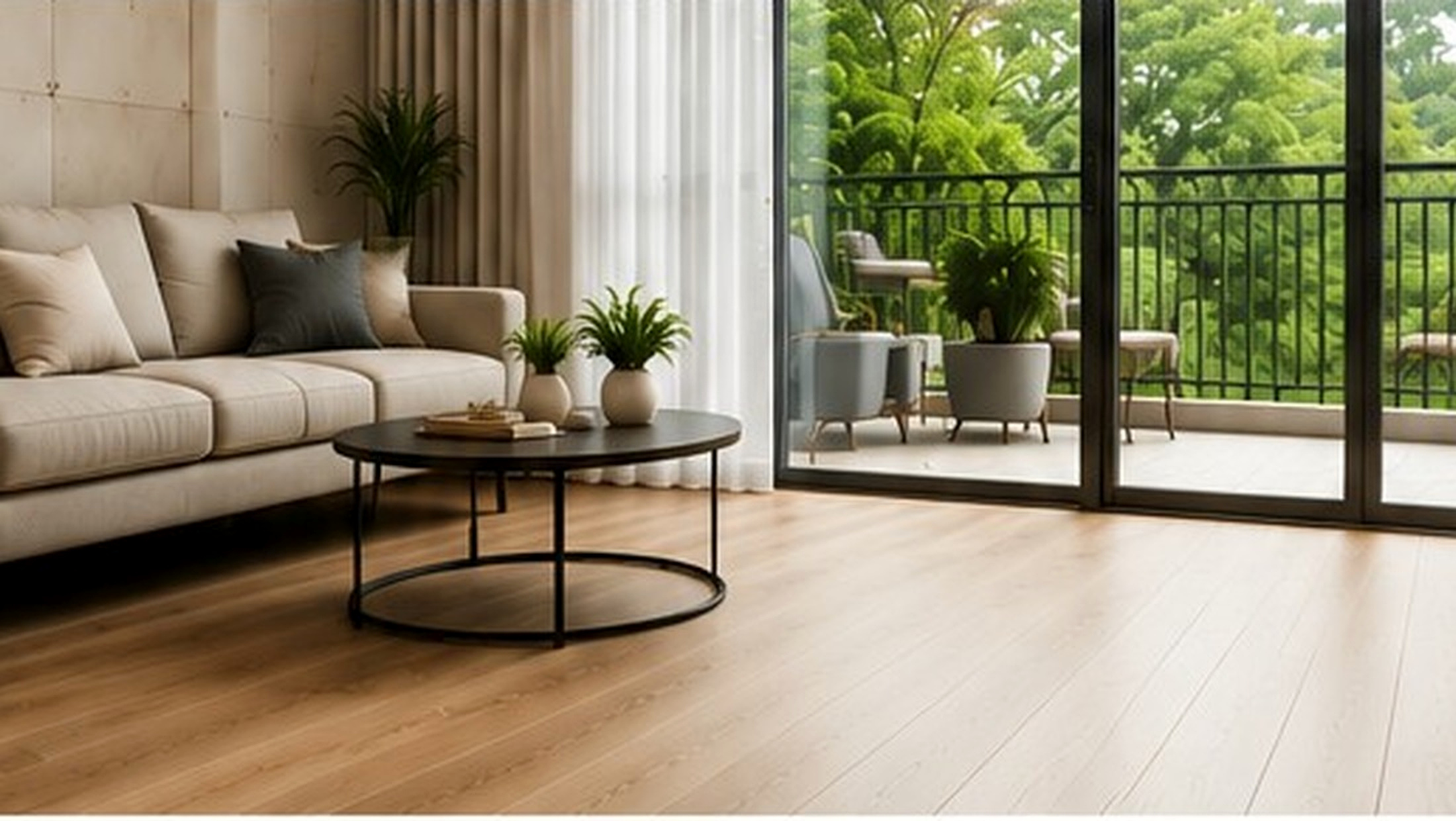 Wood-look flooring in a Superior Floor residential interior